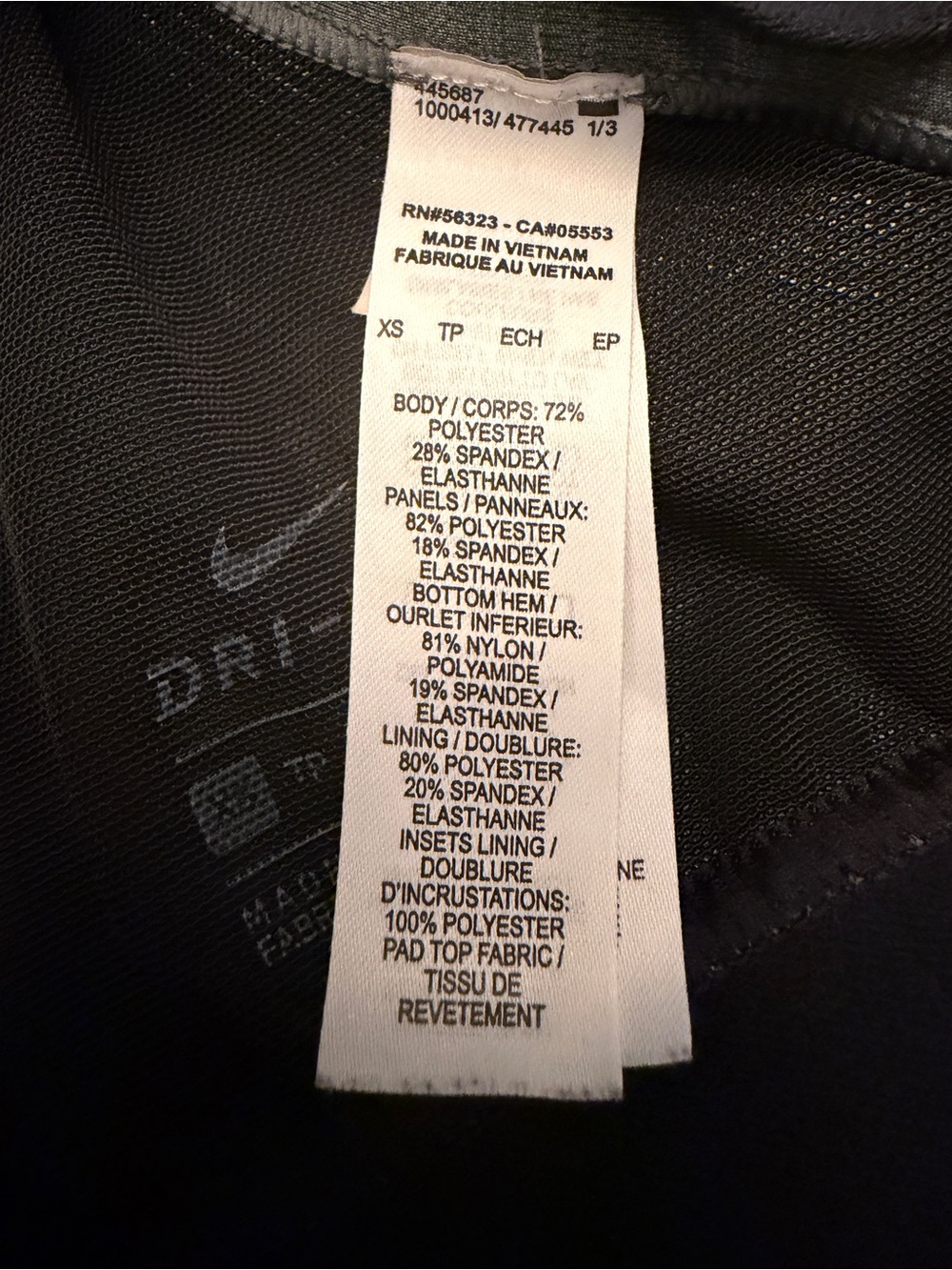 Nike Grey and Black Low-Impact Sports Bra - Picture 5 of 8